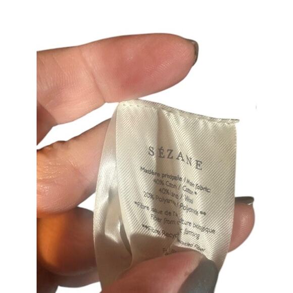 La Maille Sezane Paris Rue Saint-Fiacre Black Wool Blend Sweater Women Sz M - Picture 8 of 8